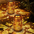 Brizled Hummingbird Solar Lantern Lights, 2 Pack LED Hollow Out Hanging Lantern by Brizled