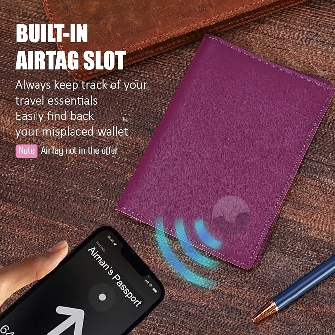 STAR VISTA Albatross Leather Travel Passport Holder, Minimalist Design - Image 8