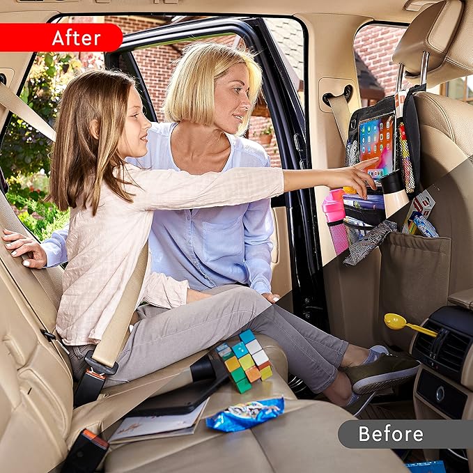 Helteko Backseat Car Organizer, Kick Mats Back Seat Protector - Image 3