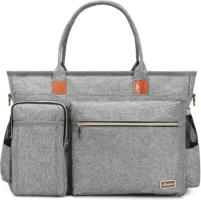 Laptop Tote Bag, Middle Size Computer Messenger Teacher Bag by Rabjen