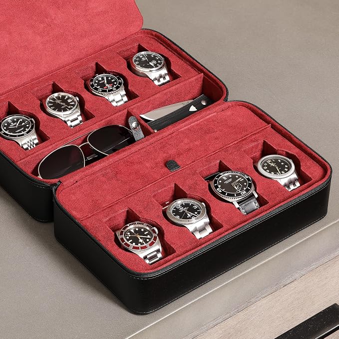 ROTHWELL 8 Watch Travel Case Storage Organizer - Image 6