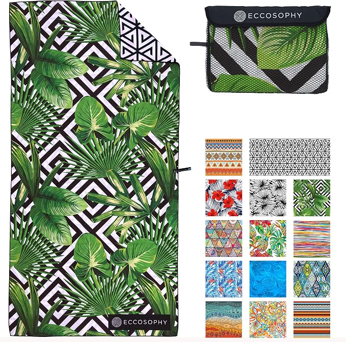ECCOSOPHY Microfiber Beach Towel by ECCOSOPHY