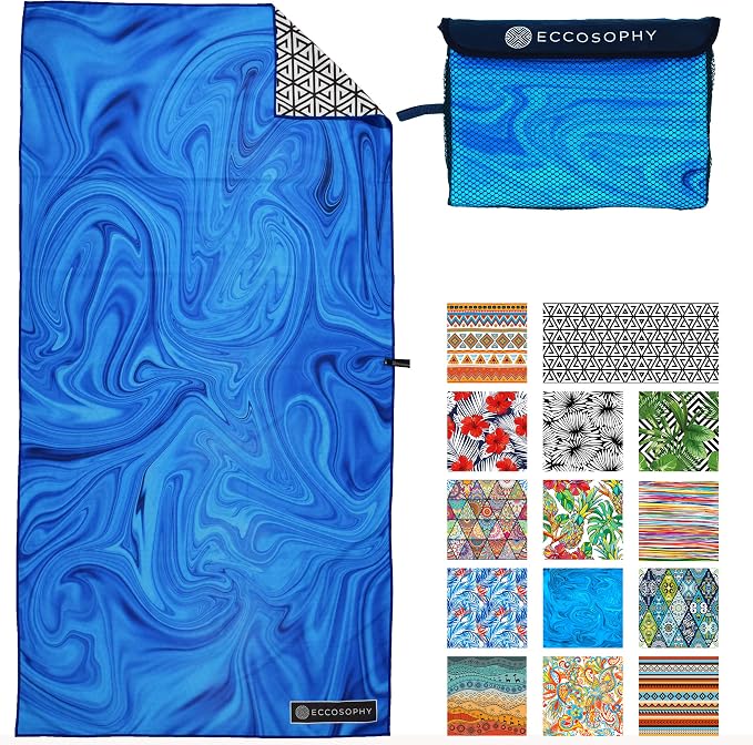 ECCOSOPHY Microfiber Beach Towel by ECCOSOPHY