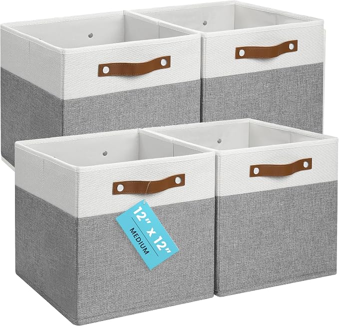OrganiHaus 12x12 Fabric Storage Bins by OrganiHaus