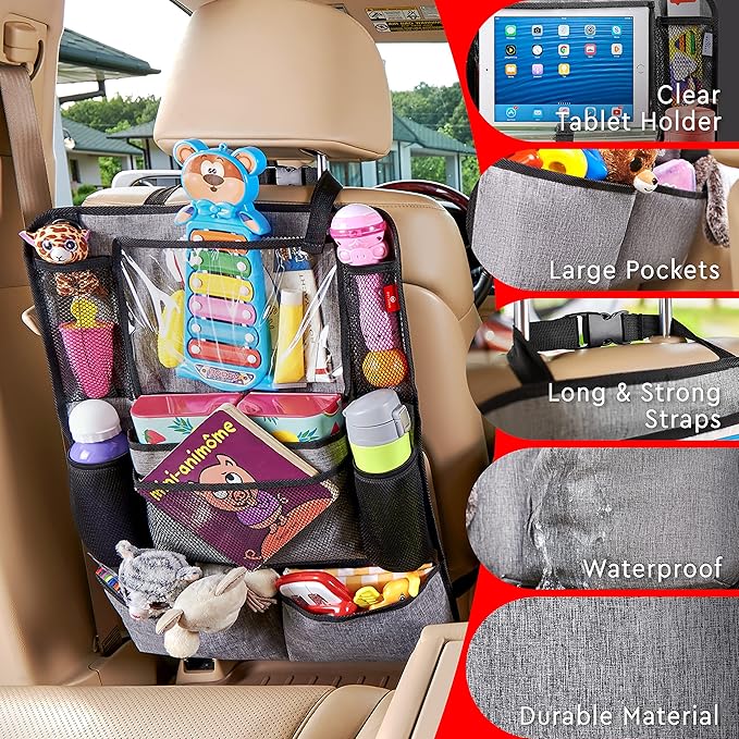 Helteko Backseat Car Organizer, Kick Mats Back Seat Protector - Image 4