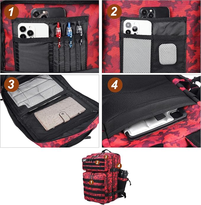 LHI Military Tactical Backpack for Men Molle Daypack 45L Army 3 Days Assault - Image 6