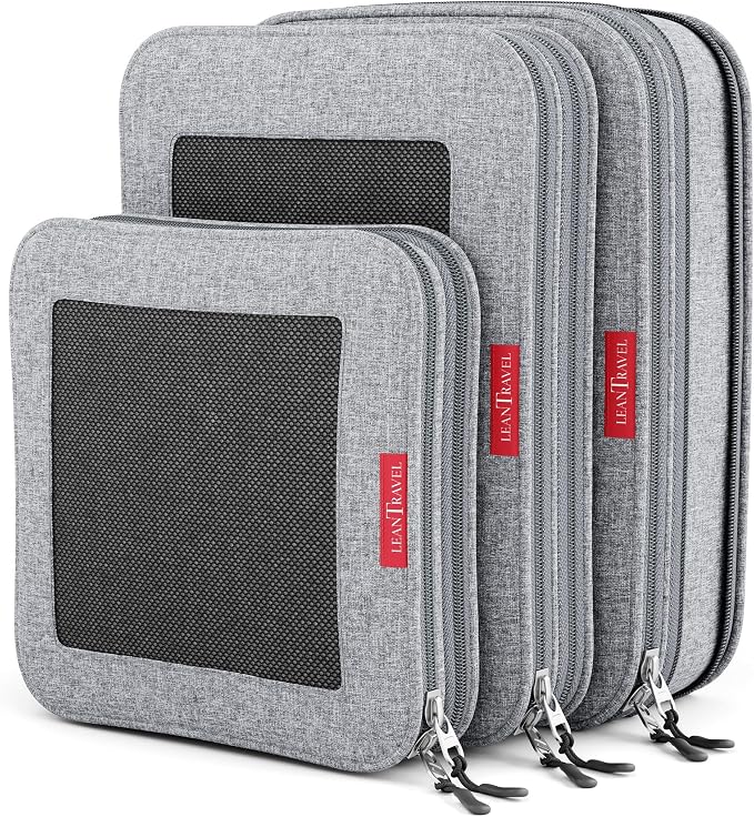 Compression Packing Cubes for Travel Organizers by LeanTravel
