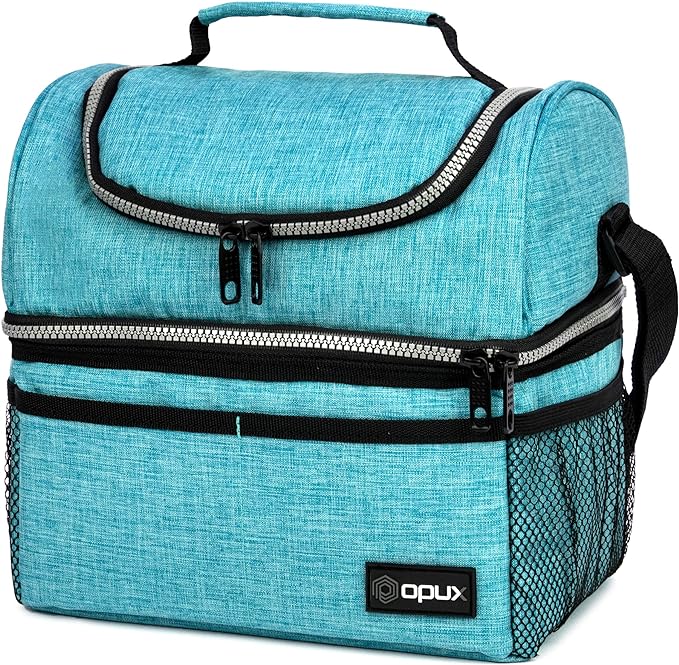 OPUX Lunch Box For Men Women, Insulated Large Lunch Bag Adult Work, Double by OPUX