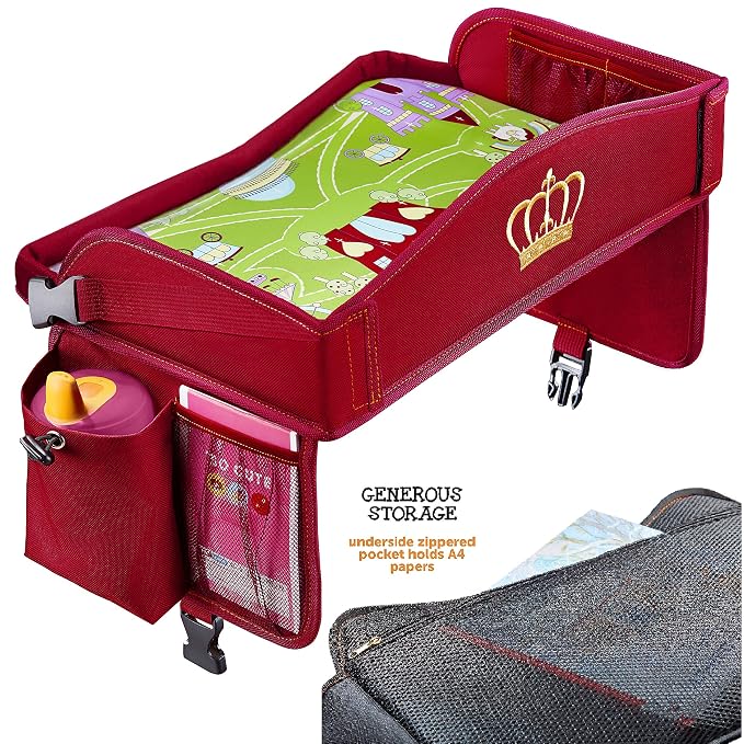 Coolmum Kids Travel Tray, Toddler Car Seat Tray, Double Sided Activity Organizer - Image 2