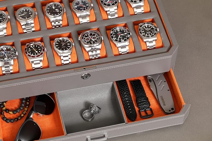 ROTHWELL 12 Slot Leather Watch Box - Image 4