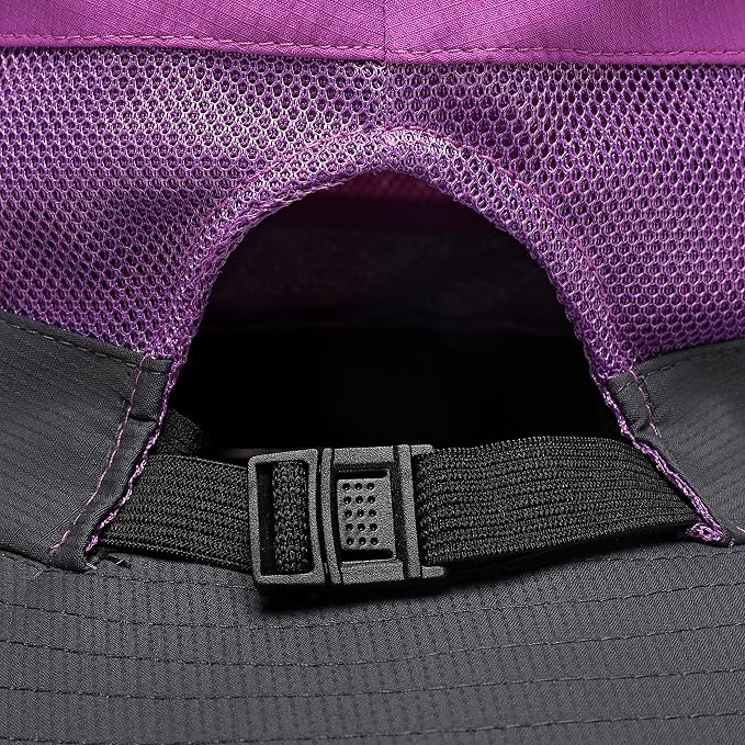 Womens Summer Sun Hat Beach Hat Wide Brim Outdoor UV Protection Hat Foldable - Image 8
