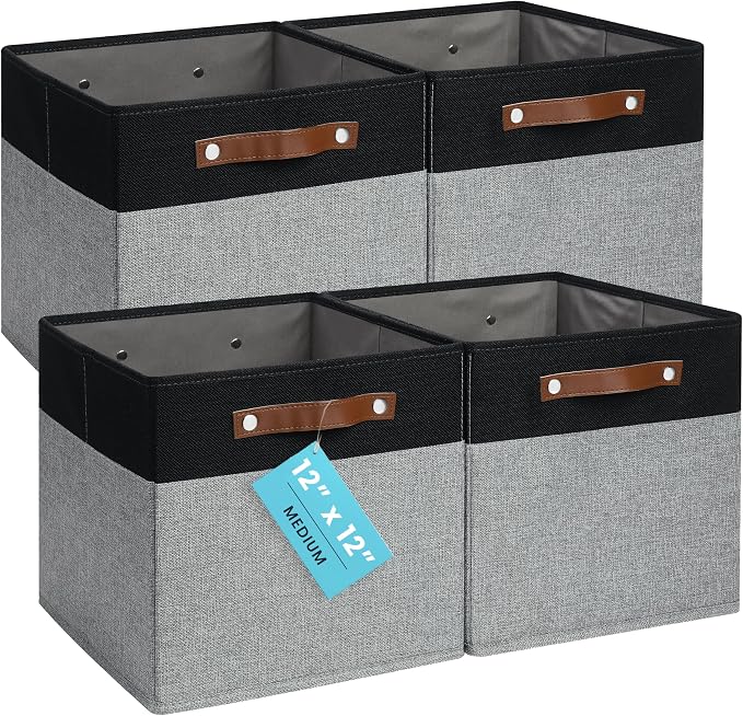OrganiHaus 12x12 Fabric Storage Bins by OrganiHaus