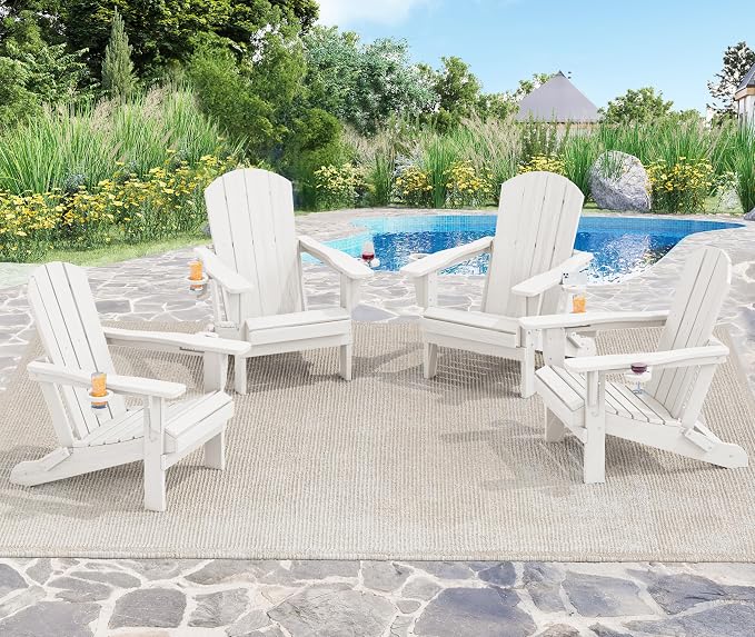 SERWALL Adirondack Chair with Cup Holders - Image 10