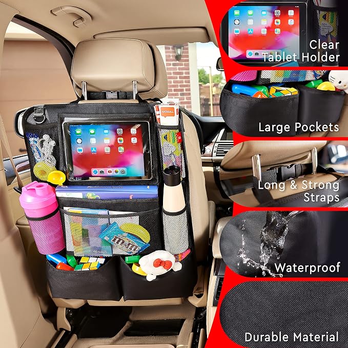 Helteko Backseat Car Organizer, Kick Mats Back Seat Protector - Image 4