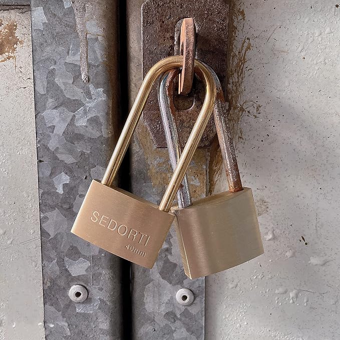 Weather Proof Lock, Keyed Alike Solid Brass Padlocks - Image 5