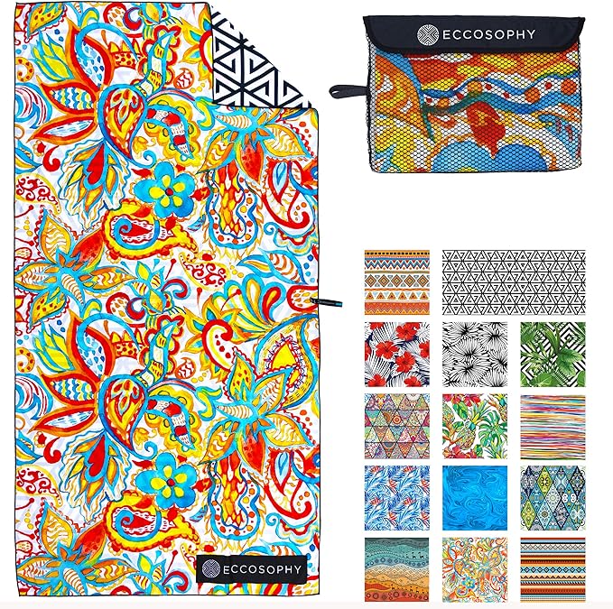 ECCOSOPHY Microfiber Beach Towel by ECCOSOPHY