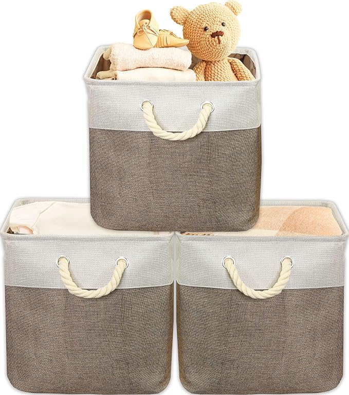 SIMPLE HOUSEWARE Fabric Storage Cubes, 3 Pack by SimpleHouseware