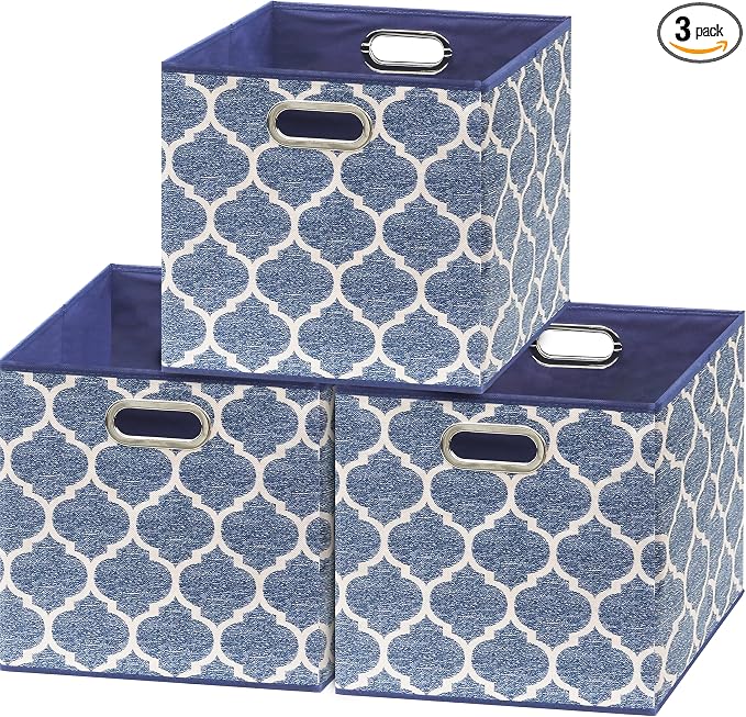 SIMPLE HOUSEWARE 13-Inch Collapsible Fabric Cube Storage Bin by SimpleHouseware