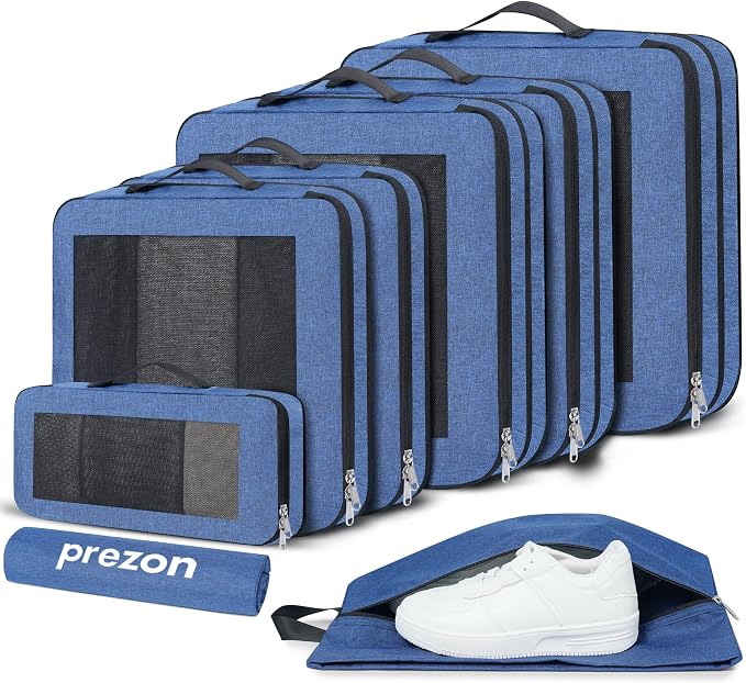 8 Set/6 Set/4 Set Compression Packing Cubes by PREZON