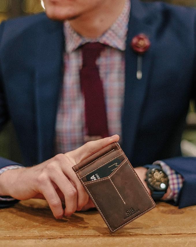 SERMAN BRANDS RFID Blocking Wallet Slim Bifold - Image 2