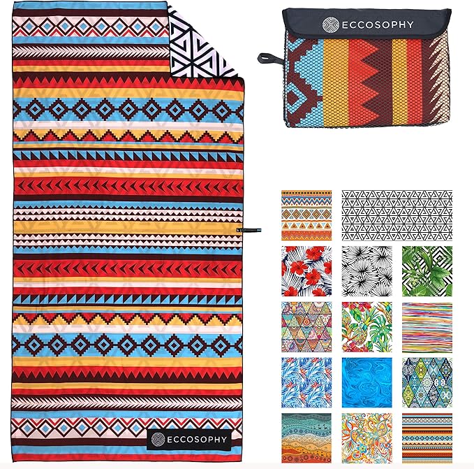 ECCOSOPHY Microfiber Beach Towel by ECCOSOPHY