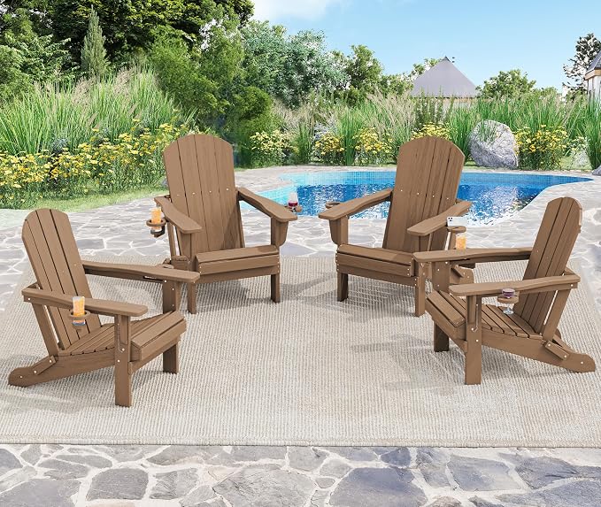 SERWALL Adirondack Chair with Cup Holders - Image 2