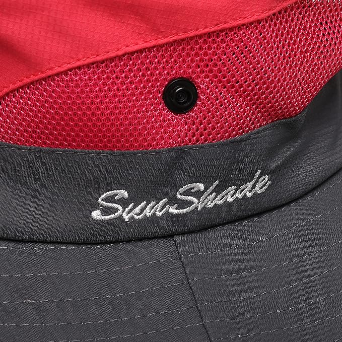 Womens Summer Sun Hat Beach Hat Wide Brim Outdoor UV Protection Hat Foldable - Image 7