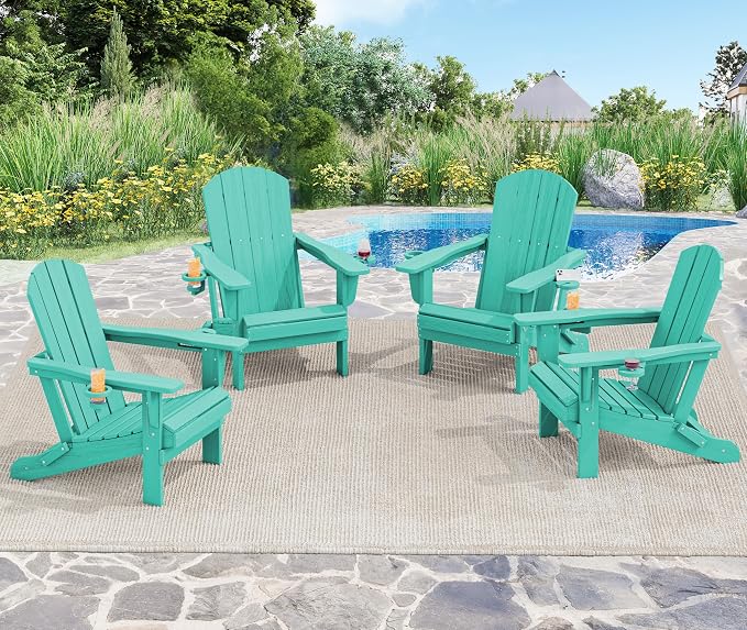SERWALL Adirondack Chair with Cup Holders - Image 2