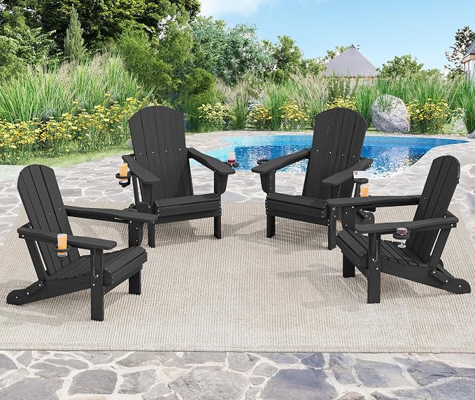 SERWALL HDPE Folding Adirondack Chair - Image 2