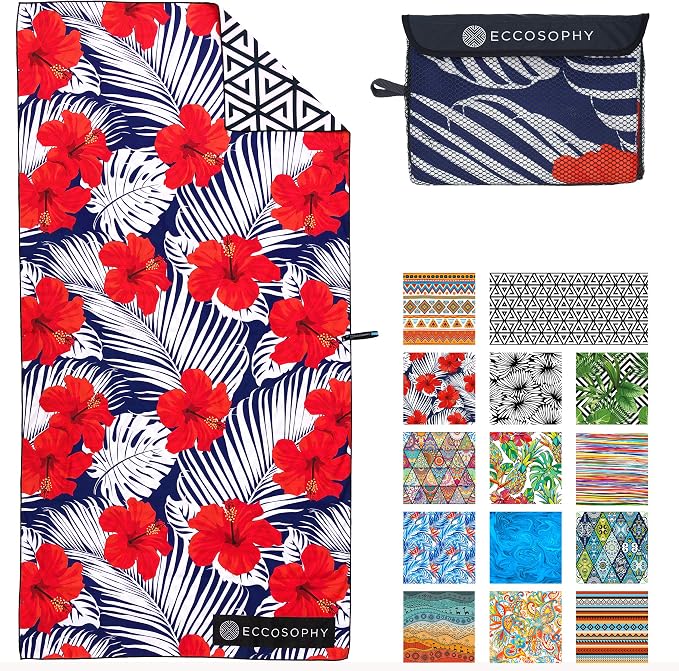 ECCOSOPHY Microfiber Beach Towel by ECCOSOPHY