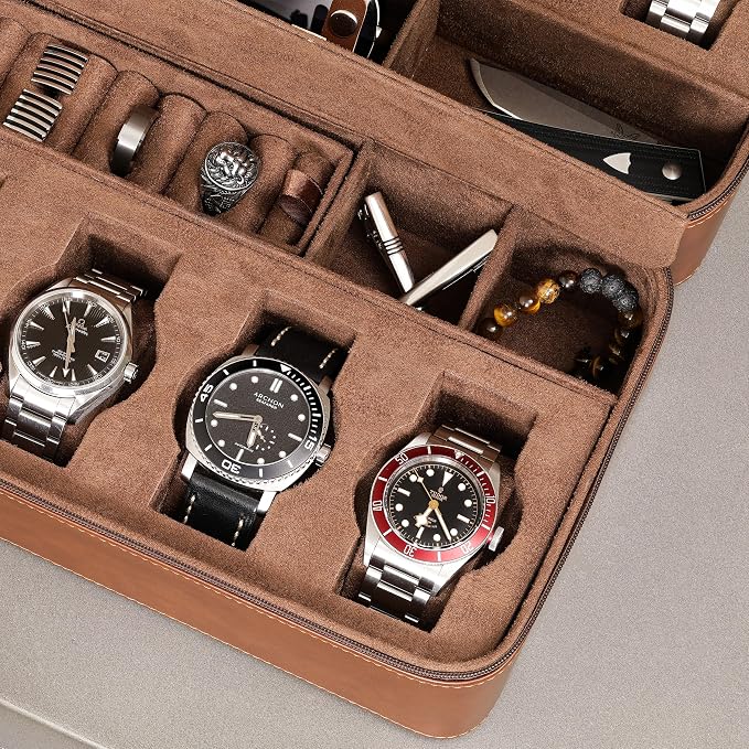 ROTHWELL 8 Watch Travel Case Storage Organizer - Image 5